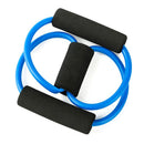 8 Word Rubber Yoga Fitness Chest Expander Rope Workout Equipment (Blue) Newly