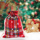 Christmas Buffalo Plaid Drawstring Bag DIY Mini Storage Bag for Wedding Favor