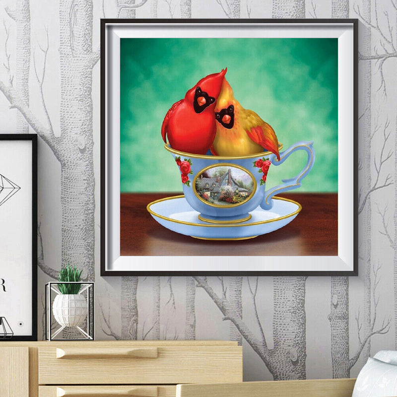 5D DIY Full Round Drill Parrot Diamond Painting Embroidery Art Craft Home Decor