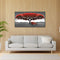Red Tree Bench Oil Paint By Numbers Kits DIY Handpainted on Canvas Wall Pictures
