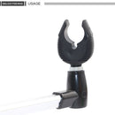 2pcs Fishing Rod Rest Butts Gripper Grips Pole Holder Support Head Black