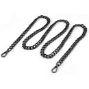 120cm Metal Bag Chain Handle Replacement Shoulder Handbags Strap (Black)