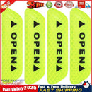 4pcs Car OPEN Reflective Tapes Warning Mark Open Car Door Stickers (Green) Newly