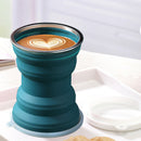 Collapsible Silicone Water Bottle Telescopic Outdoor Drinking Cup (Blue) Newly