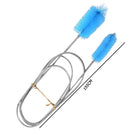 Aquarium Tube Cleaning Brush Double Ended Filter Hose Pipe Cleaner (Blue) Newly