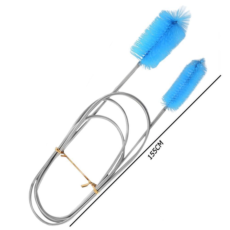 Aquarium Tube Cleaning Brush Double Ended Filter Hose Pipe Cleaner (Blue) Newly