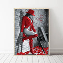 5D DIY Full Drill Square Diamond Painting Cool Lady Cross Stitch Embroidery