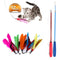 12x Kätzchen Katze Feder Spielzeug Glocke Zauberstab Teaser Rod Interactive Pla.