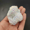 1pc White Angel Aura Quartz Point Electroplated Crystal Cluster Druzy A2Q0