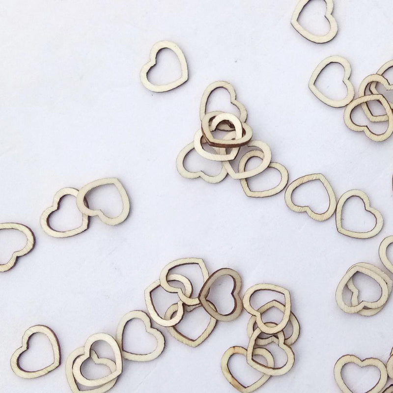 Prosperveil 100 wooden hearts in heart shape for crafting, wooden hearts, ornaments, ru