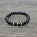 Fashion Unisex Women Men Rhinestone Charm Matte Bead Bangle Strand Bracelet