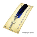 Calligraphy Feather Dip Pen+5 Nib Writing Ink Quill Fountain Pen (Blue) Newly