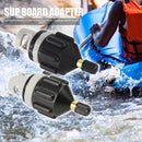 2x Rowing Boat Air Valve Kayak Surfing Paddle Board Pump Adapter (Black) Newly