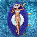 #A PVC Inflatable Floating Row Swimming Pool Summer Party Float Bed Lounger Chai