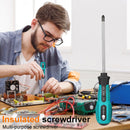 10x Multipurpose Screwdriver Set Phillips Slotted PP Handle Repair Screw Driver