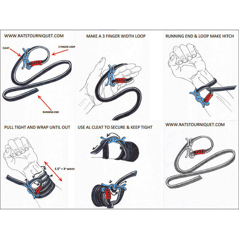 Outdoor EDC Emergency Survival Tourniquet First Aid Rope One-hand Operation