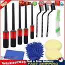 13pcs Car Detailing Cleaning Brush Set Air Vent Tyre Rim Cleaner Scrubber Newly