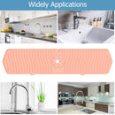 Silicone Faucet Absorbent Draining Mat Splash Guard Water Catcher (Pink) Newly