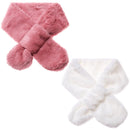Christmas Gift Winter Neck warmer Kids Scarf Comfortable Imitation Rabbit Fur