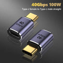 Type-C Adapter PD100W PC Mini C to C Converter (Female to Male Straight)