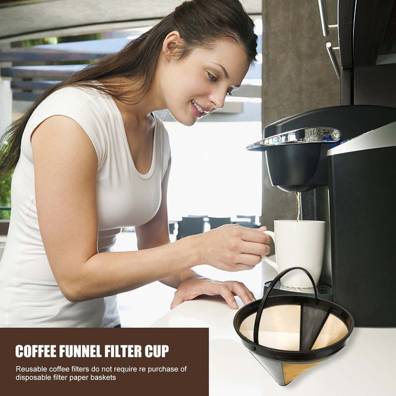 Reusable Coffee Filters - Cone Coffee Filters Basket Permanent Coffee Filte
