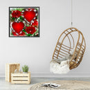 Handmade Red Rose Heart 5D DIY Full Round Drill Drawing Kit Art Diamond Painting