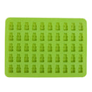 50 Cavity Gummy Bears Silicone Soap Ice Cube Tray Baking Mold (Green) Newly