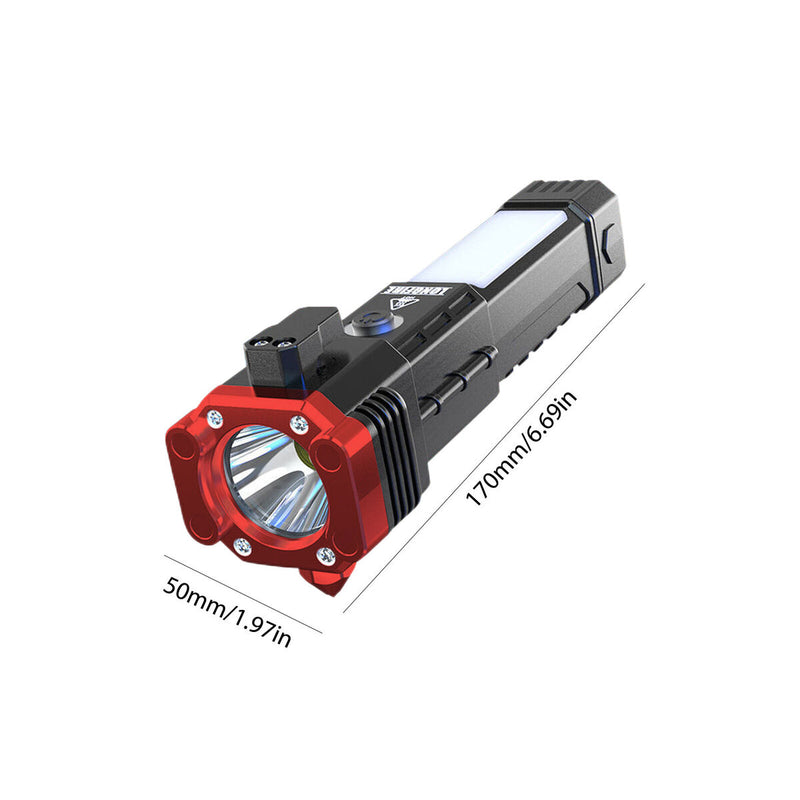 LED Flashlight for Car Waterproof Tool (With Glass Breaker and Seatbelt Cut