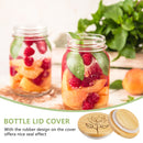 Bamboo Mason Jar Lids Reusable for Regular Mouth 68MM Tops Set 8 Packs