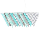 12 Flags Fabric Triangular Flag Bunting Banners Wedding Party Home Decor