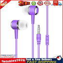 Universal In-Ear Earbuds Headsets Music Earphones 3.5mm Headphone (Purple) Newly