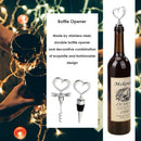 Love Heart Corkscrew Wine Bottle Opener Stopper Set Wedding Gifts Supplies