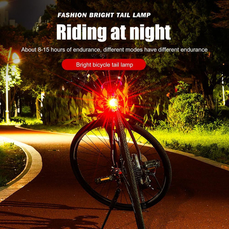 Road Bicycle Taillight Warning Aluminum Helmet Lights (2XRed Light)