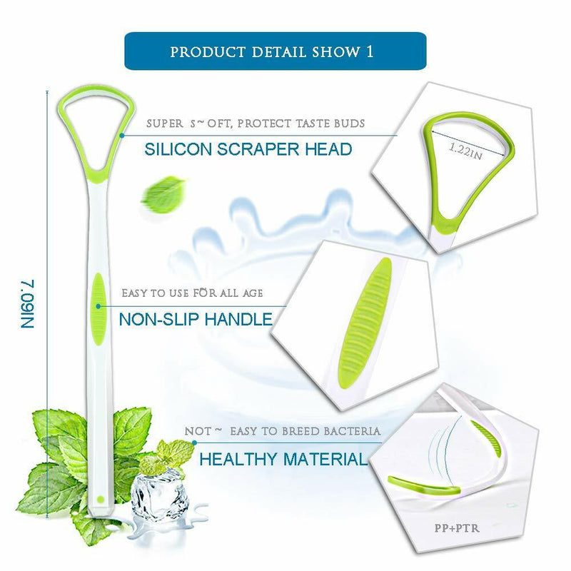 6 Tongue Scraper Cleaner Kids Adults Oral Hygiene Product Dental Care Bad Breath