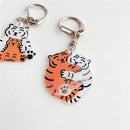 National Chaowen Charm Keyring Tiger Keychain Bag Hanging Pendant Key Chain