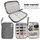 Travel Watch Band Storage Bag Earphone Data Cable Strap Organizers (Grey) Newly