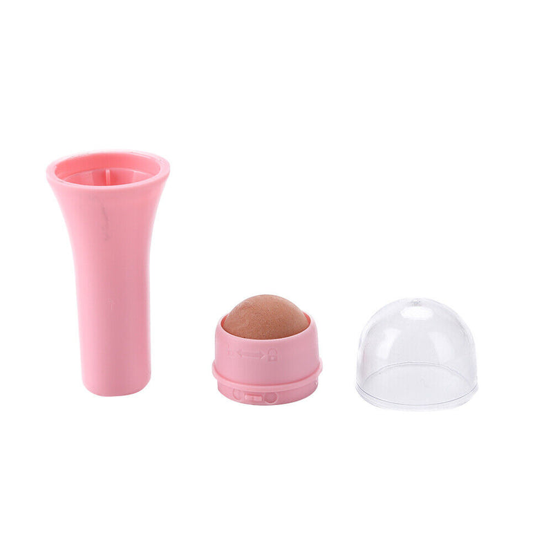 Face Oil Absorbing Roller T-zone Massage Volcanic Stone Skin Care (Pink) Newly