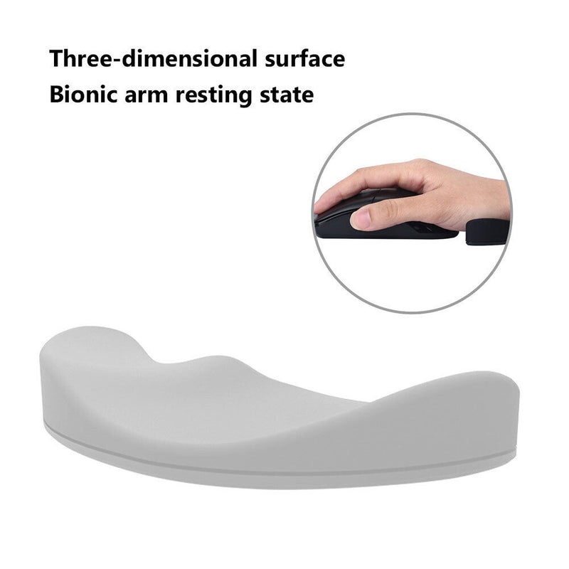 Mouse Pad Soft Silicone Wrist Rest Mouse Mat for Gaming Office PC (Grey) Newly