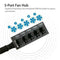 PC CPU Power 1 Female To 5 Male 4 Pin Socket Cooler Best Fan T4W2