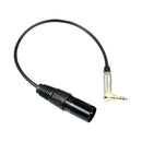 Asiprop 0.3mt 90 Degree 3.5mm Stereo TRS Male to XLR 3pin Male Audio Cable