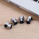 100Pcs/Set Chrome Plated Plastic Tire Valve Stem Wheel Caps for Schrader Ve