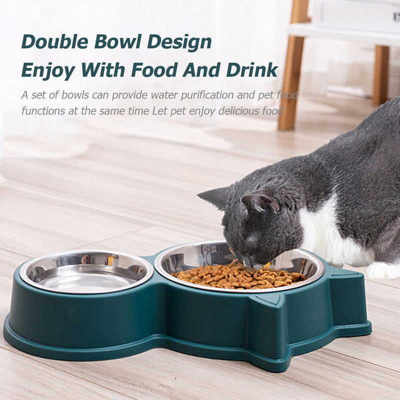 #A 2 in 1 Drinker for Cats Food Storage Drinking Dish Feeder Pet Supplies Anti S