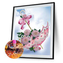 5D Diamond Painting Kit Flower Umbrella Partial Special Shape DIY Wall Art