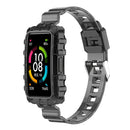 TPU Transparent Strap for HUAWEI HONOR Band 6 Soft Wristband Belt (Black) Newly