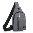 Casual Crossbody Chest Sling Bags Canvas Men Shoulder Messenger Sports Hand