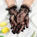 Black Women Sun Protection Driving Gloves Gloves Lace Gloves Bride Mittens