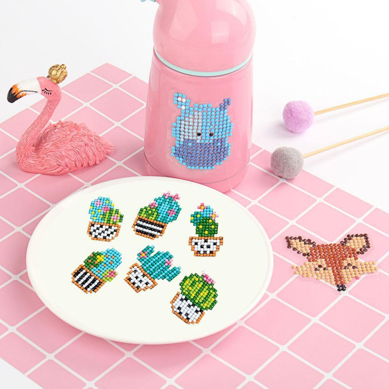 DIY Full Drill Diamond Painting Children Round Diamond Stickers Cross Stitch Kit