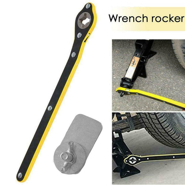 Car 360° Jack Labor-Saving Ratchet Wrench Scissor Jack Garage Lug Tire Y6Y0