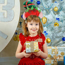 Christmas Decoration Feather Elf Headband Pointed Hat Hair Hoop Party Dress Up.