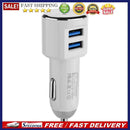 Universal Dual USB Car Charger Digital LED Display 5V 3.4A Adapter (White)
